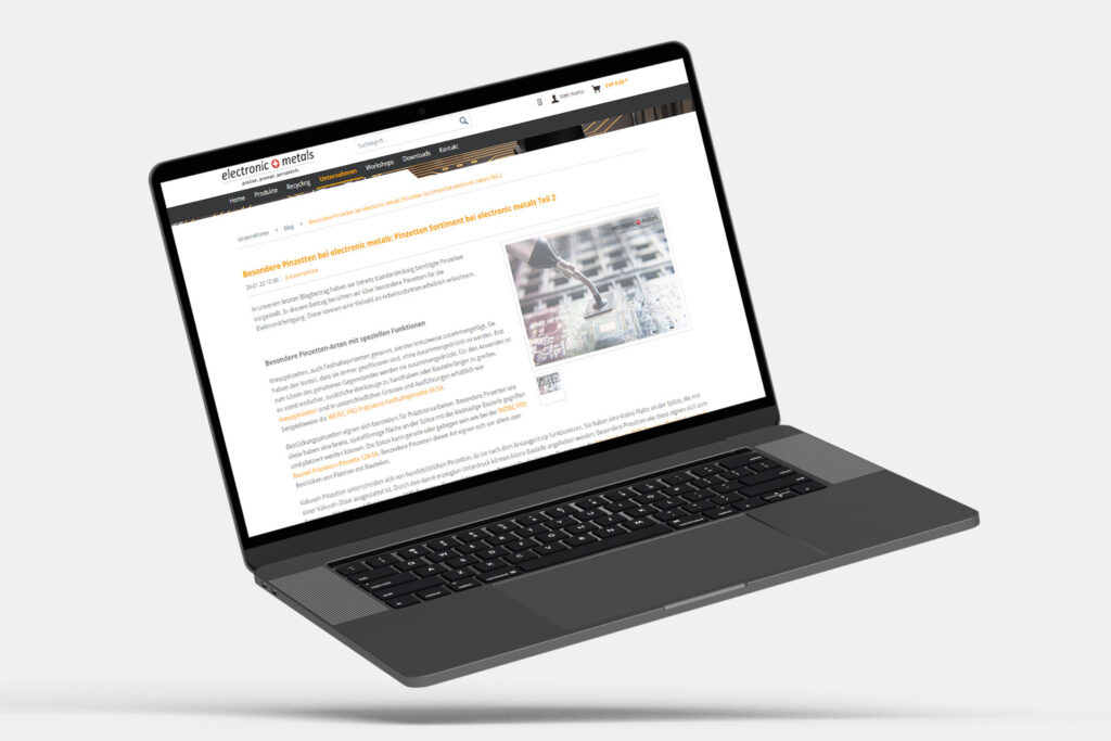 Mockup Electronic Metals Laptop