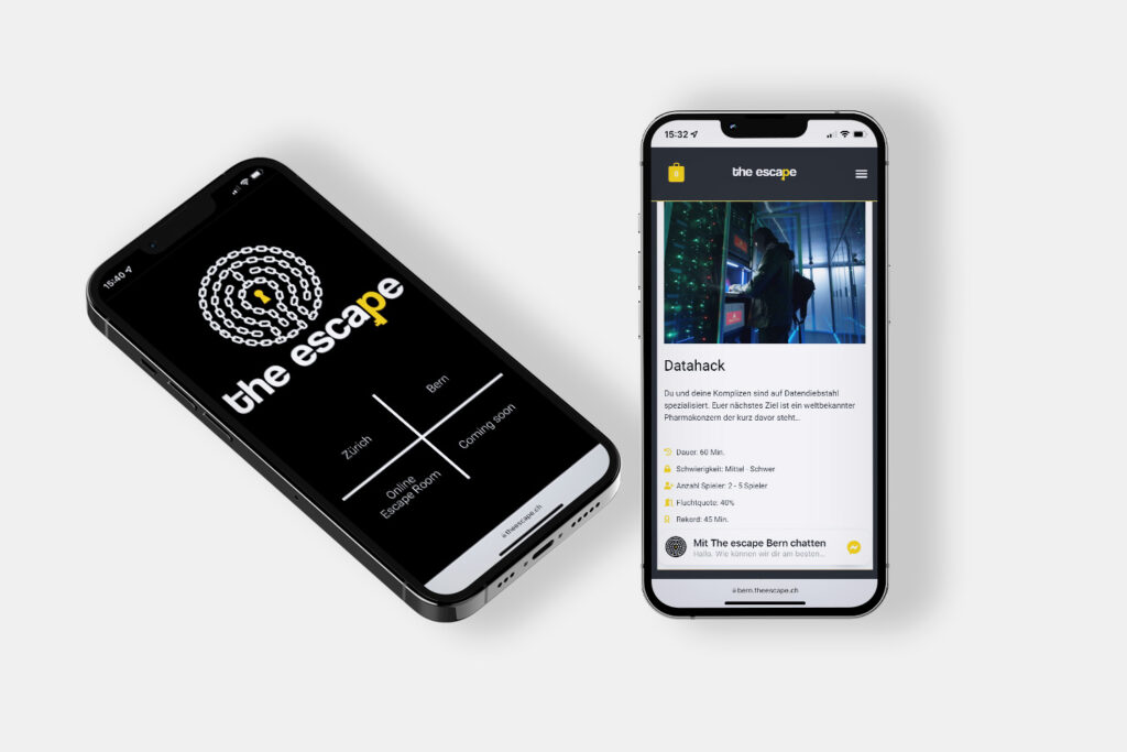 Mockup The Escape Mobile View