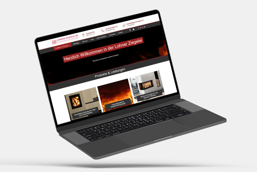 Mockup Lohner Ziegelei Laptop