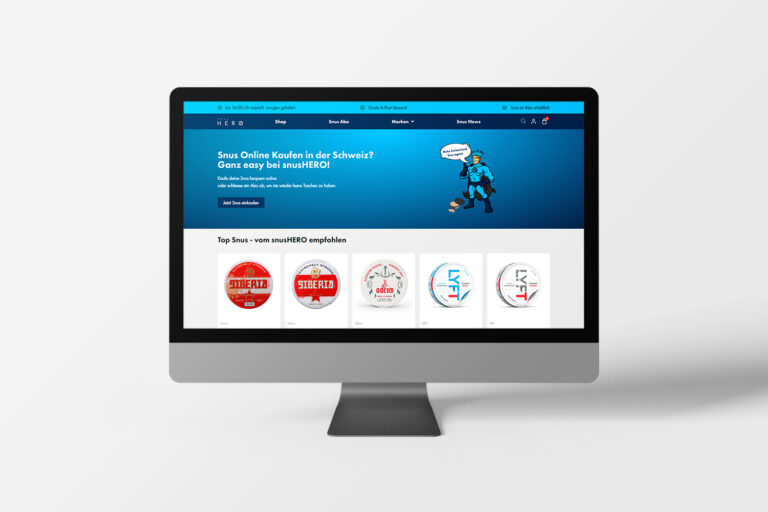 Mockup Snushero Desktop