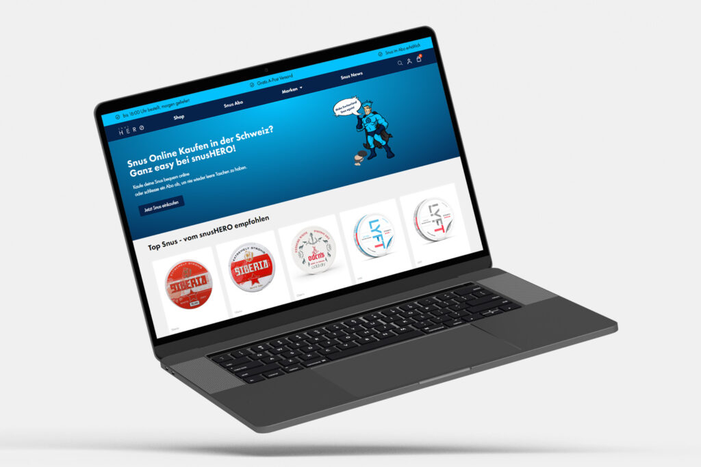 Mockup Snushero Laptop