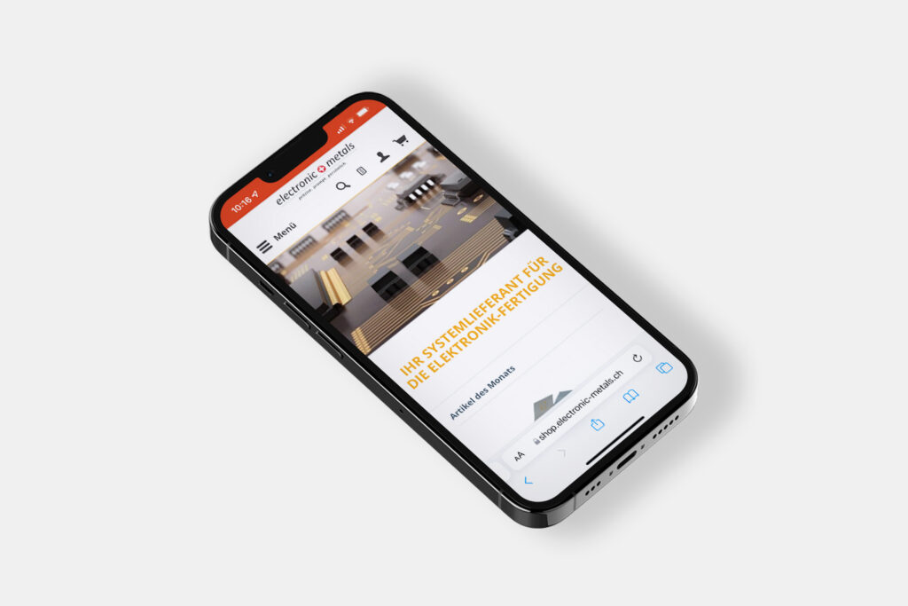 Mockup electronic metals Smartphone