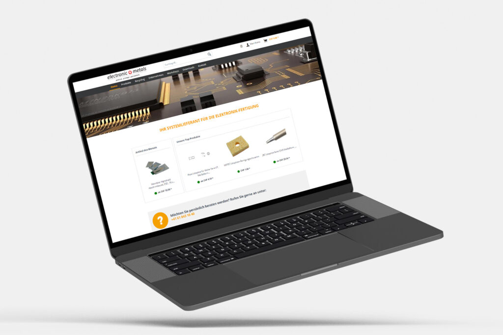 Mockup electronic metals Notebook