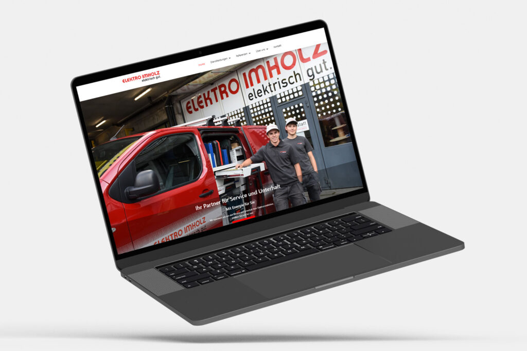 Mockup Elektro Imholz Laptop