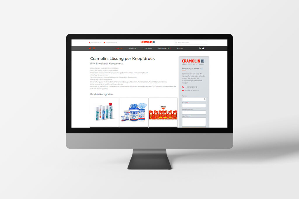 Mockup Cramolin Desktop