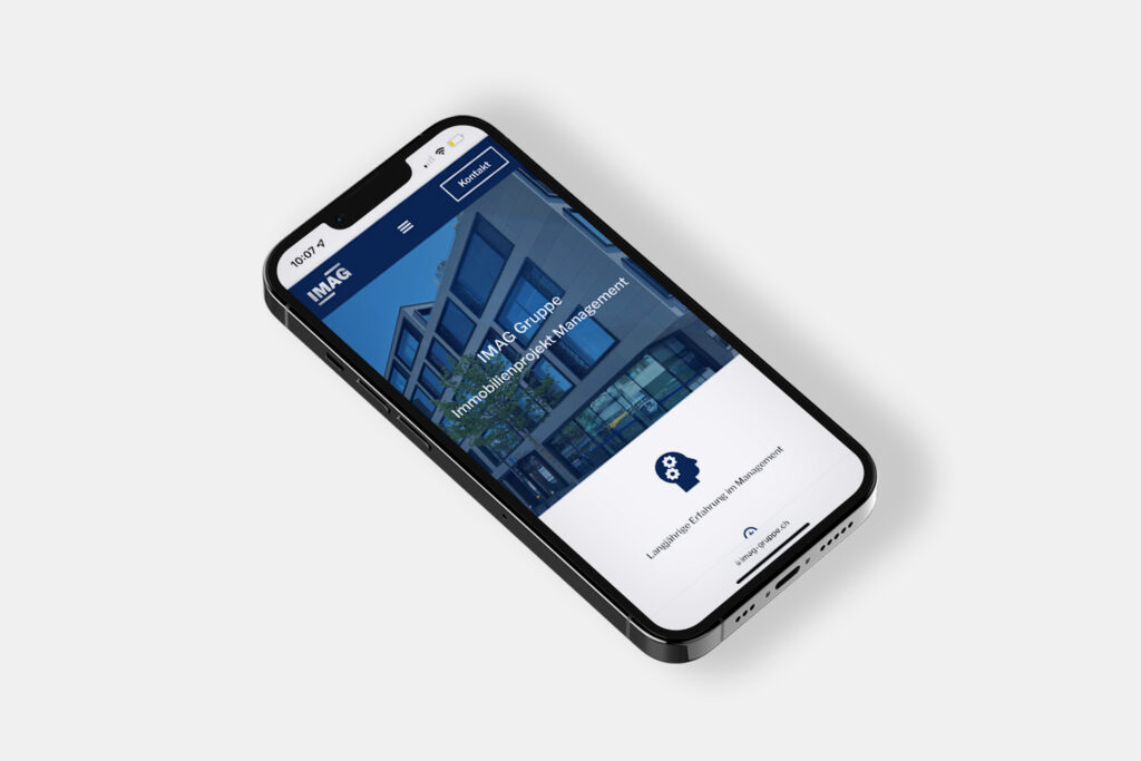 Mockup IMAG Gruppe Handy