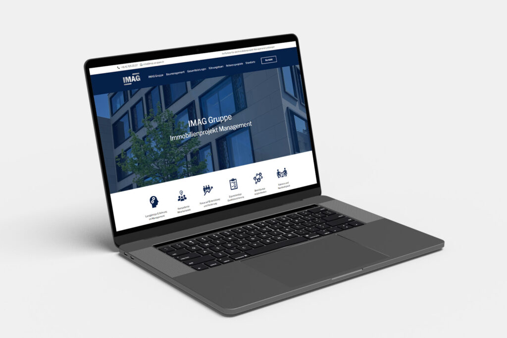 Mockup IMAG Gruppe laptop