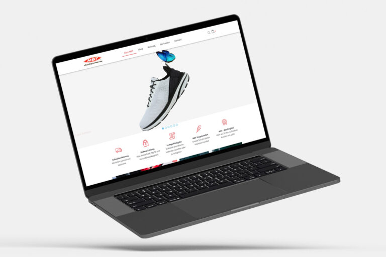 Mockup MBT Schoes Laptop