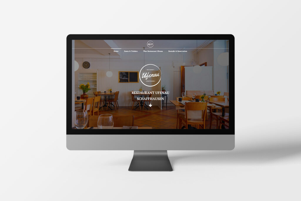 Mockup Restaurant Ufenau Desktop