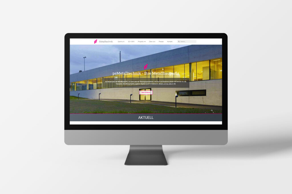 Mockup Metalltechnik Desktop