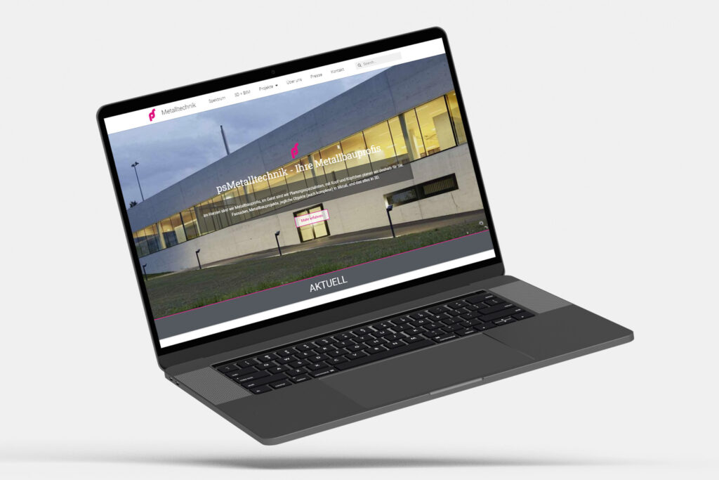 Mockup Metalltechnik Laptop